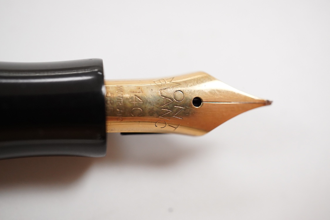 A Montblanc piston filler fountain pen which appears to be a size 6